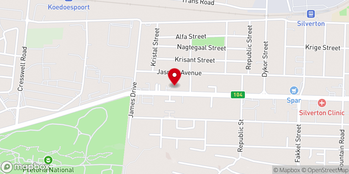 Map showing location of AGS-AFM Houtkruis Gemeente / Congregation