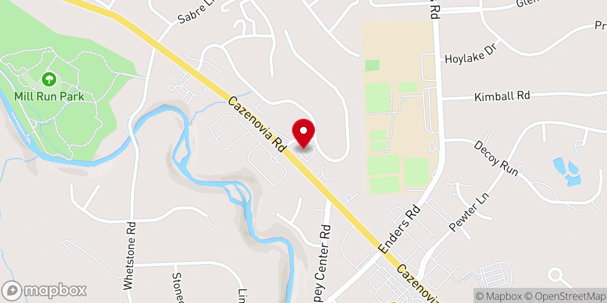 Map showing location of Newell-Fay Manlius Chapel