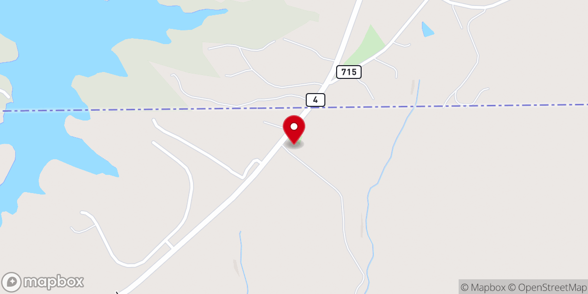 Map showing location of Pleasant Grove Baptist Church