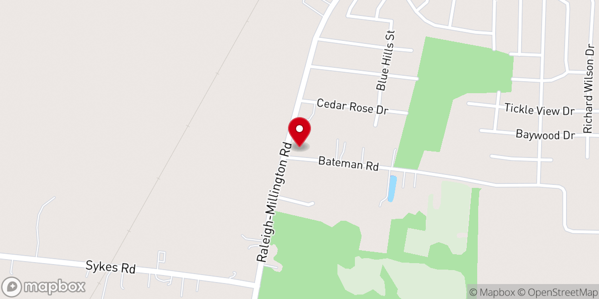Map showing location of Millington Church of the Nazarene