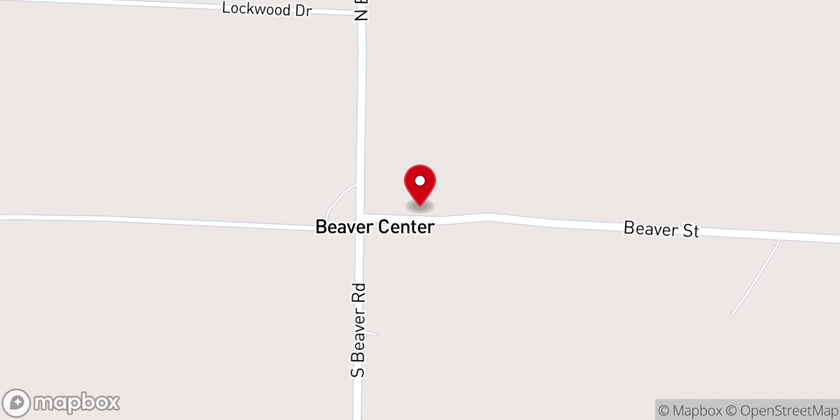 Map showing location of United Church of Beaver Center