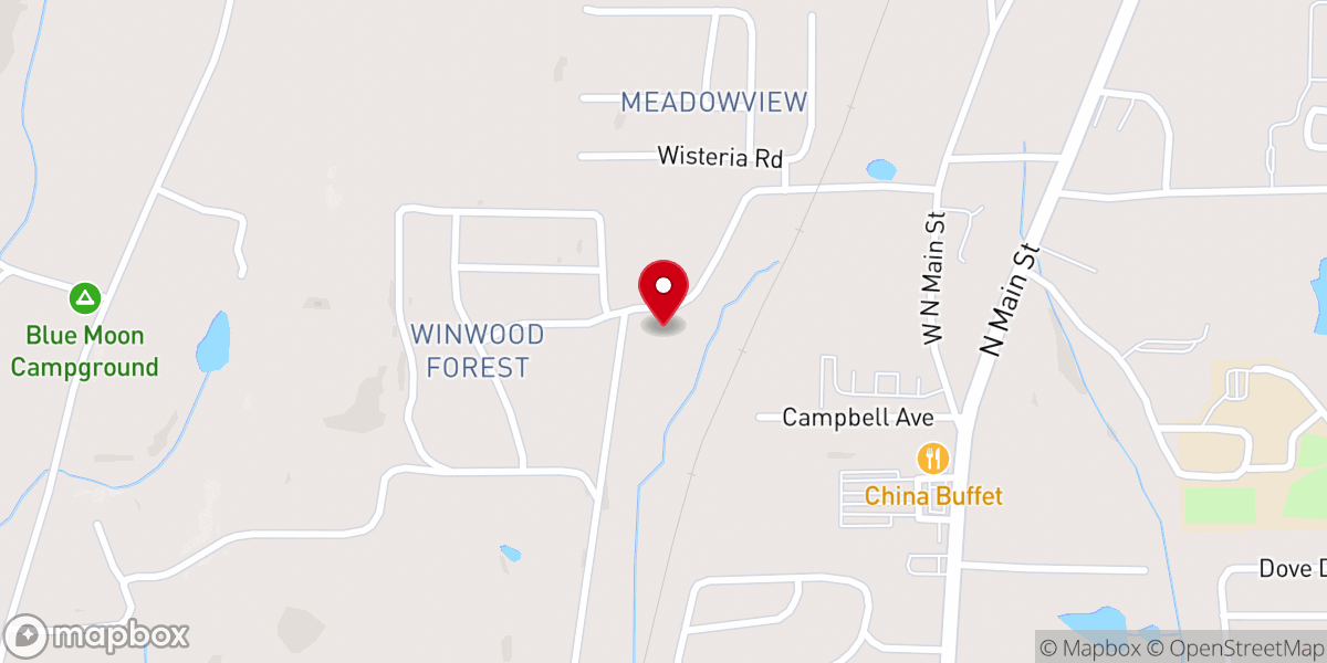 Map showing location of Battlefield of Life Ministries