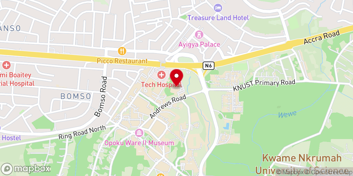 Map showing location of Our Lady of the Holy Rosary Catholic Church