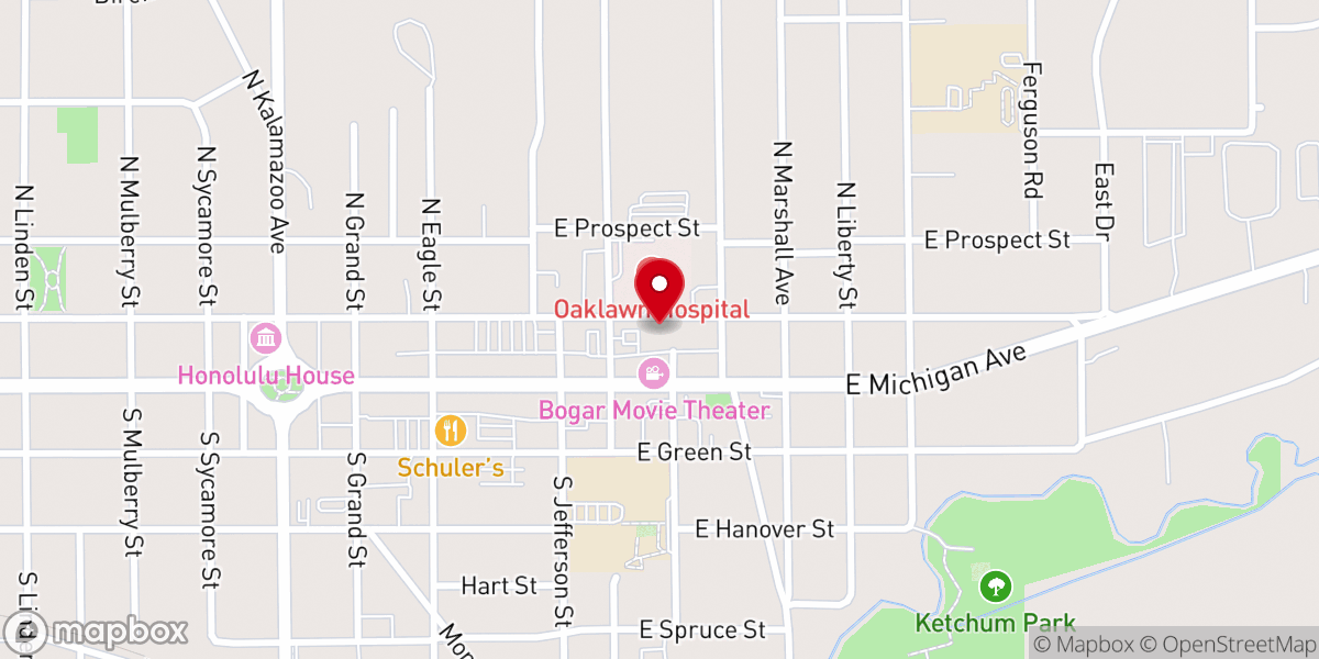 Map showing location of Franke Center For the Arts