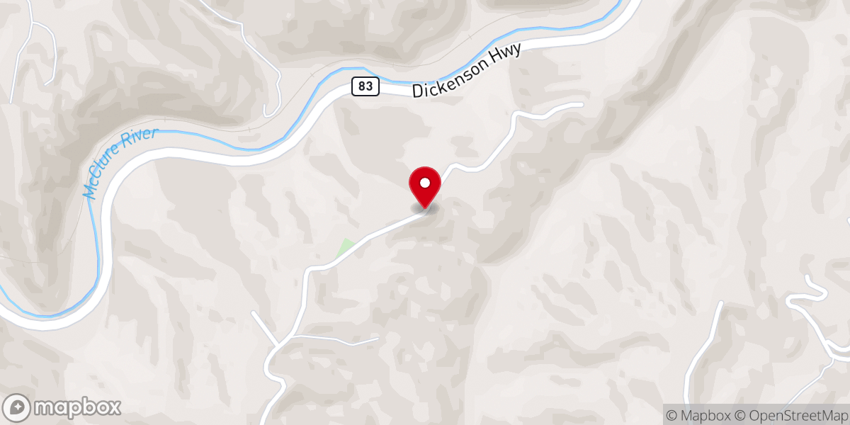Map showing location of Walnut Grove Holiness Church