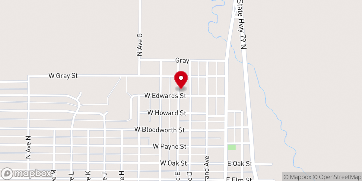 Map showing location of Immanuel Baptist Church