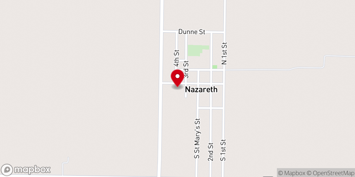 Map showing location of Nazareth American Legion