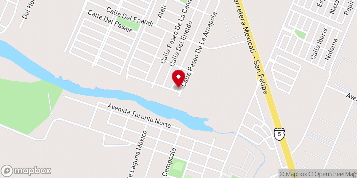 Map showing location of Reparador de Portillos Mexicali/Capilla Calvario Mexicali