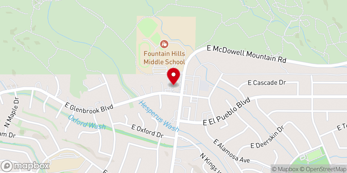Map showing location of Fountains United Methodist Church