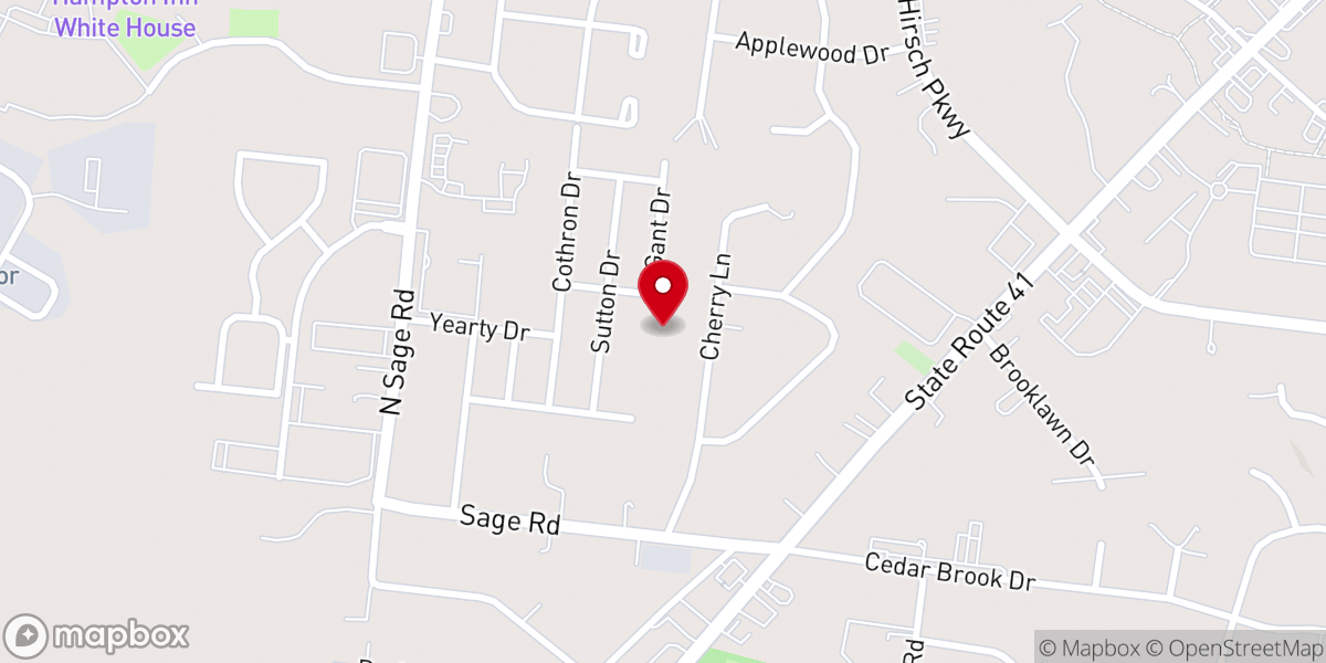 Map showing location of Trinity Fellowship Church