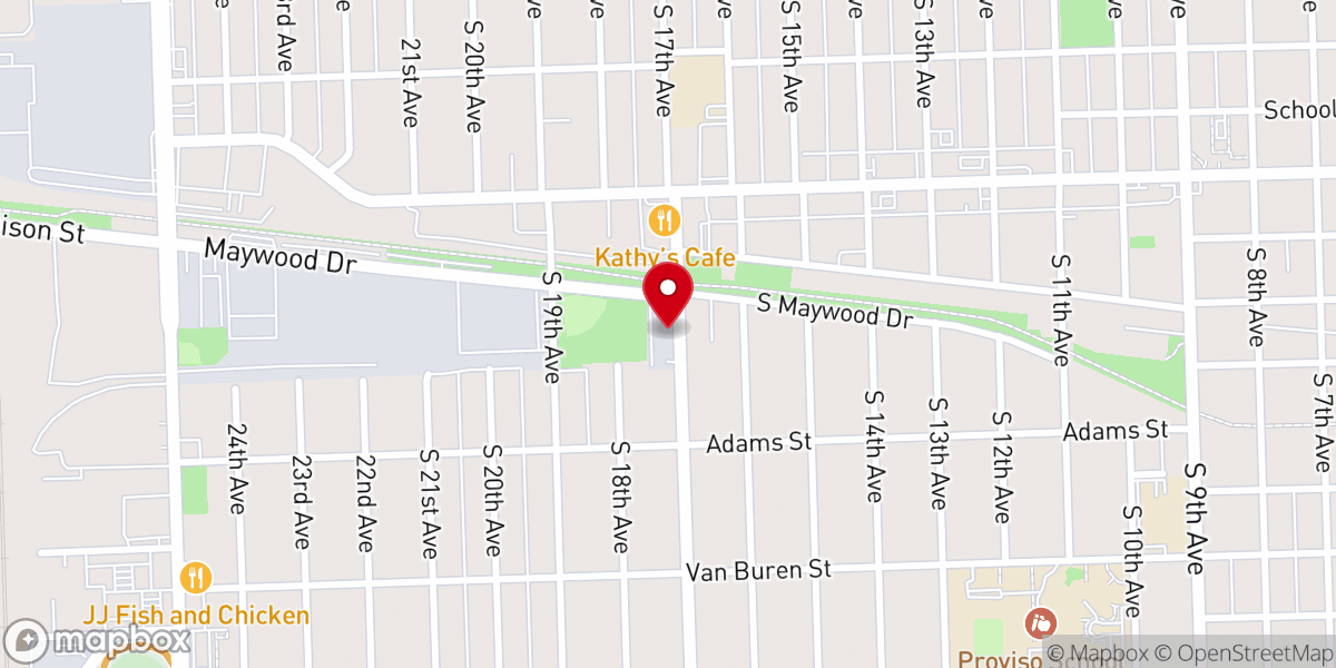 Map showing location of Centro Cristiano Zamar Chicago