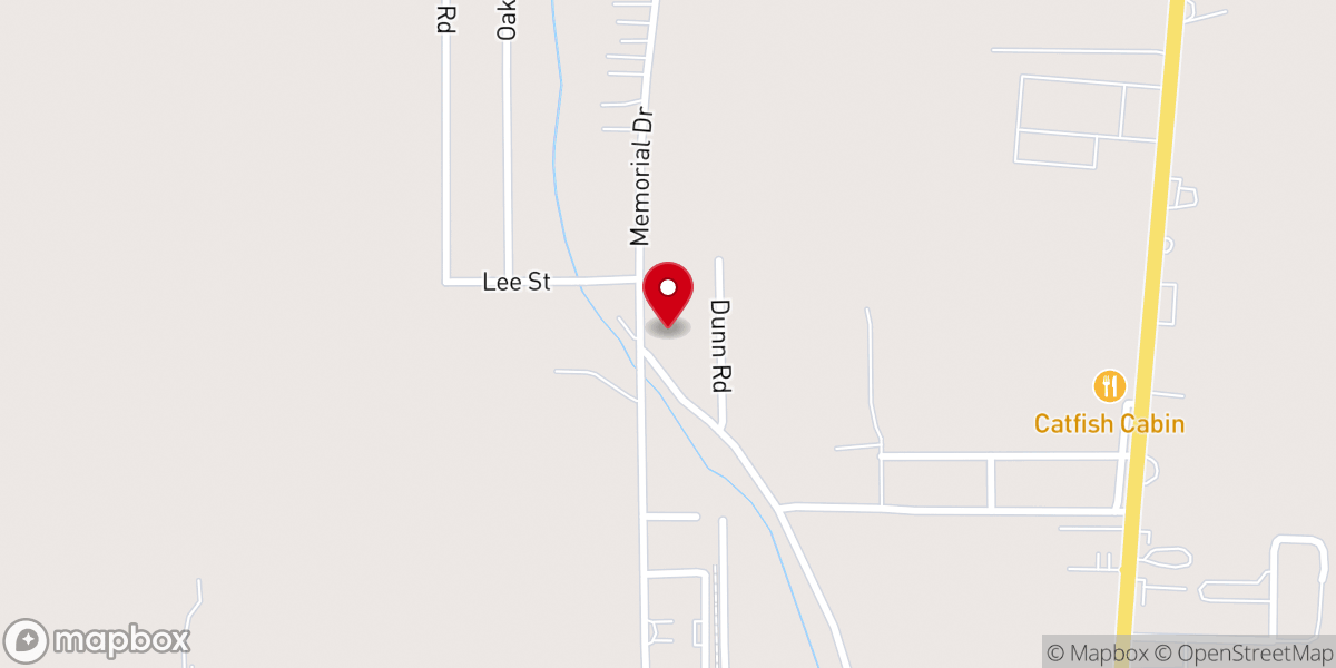 Map showing location of Abundant Life Church