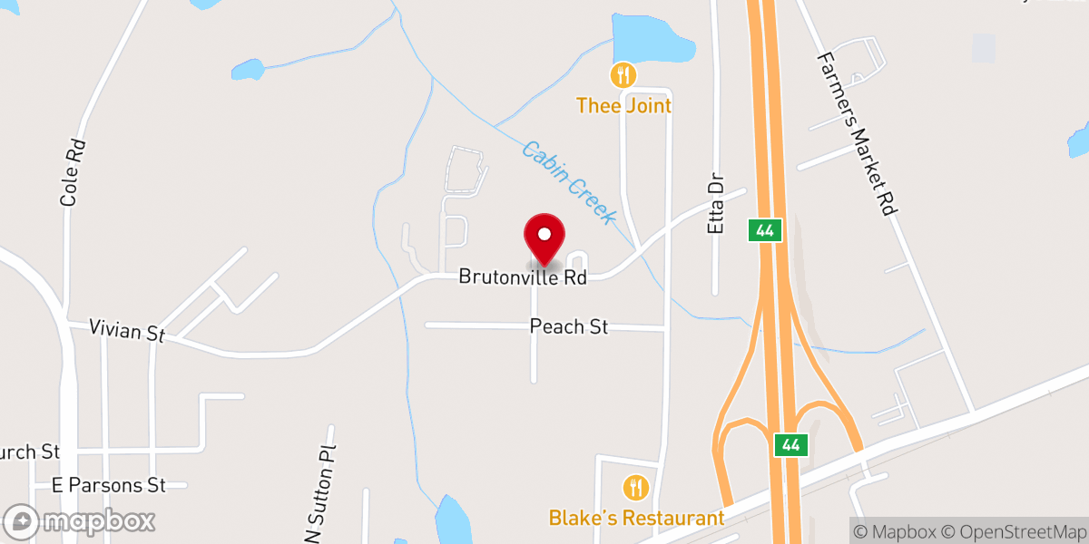 Map showing location of Mt Zion Missionary Baptist Church