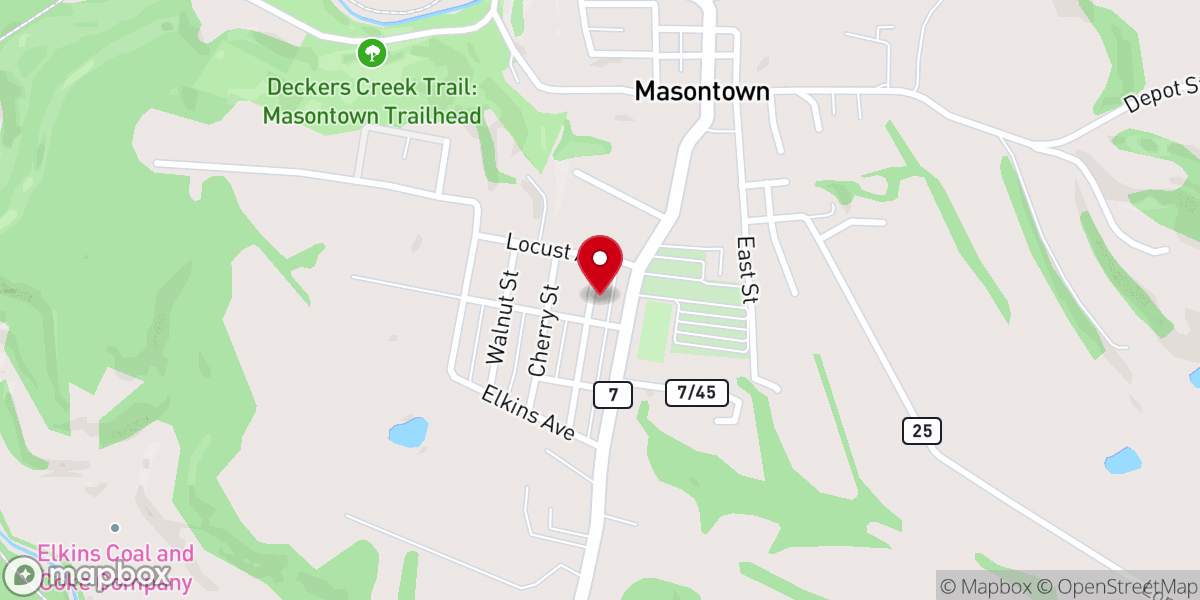 Map showing location of Nazarene Church
