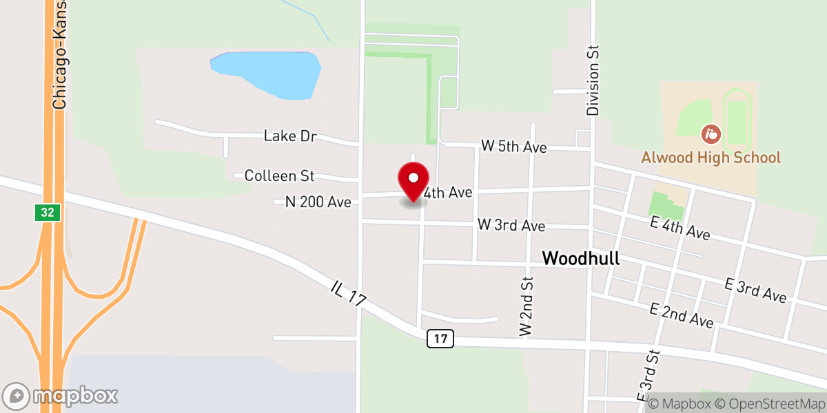 Map showing location of Bethany Lutheran Parsonage