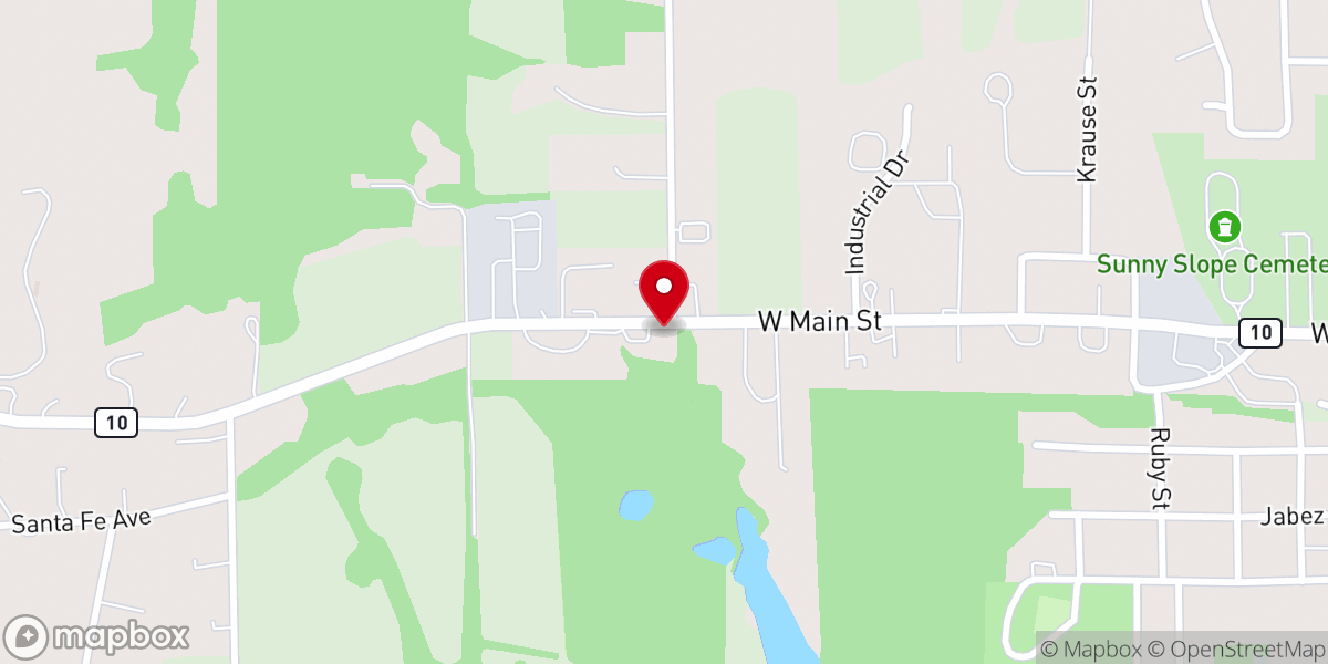 Map showing location of Christ Evangelical Lutheran Church
