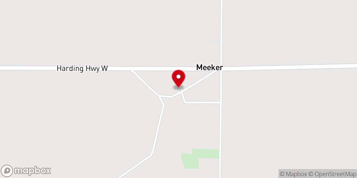 Map showing location of Meeker United Methodist