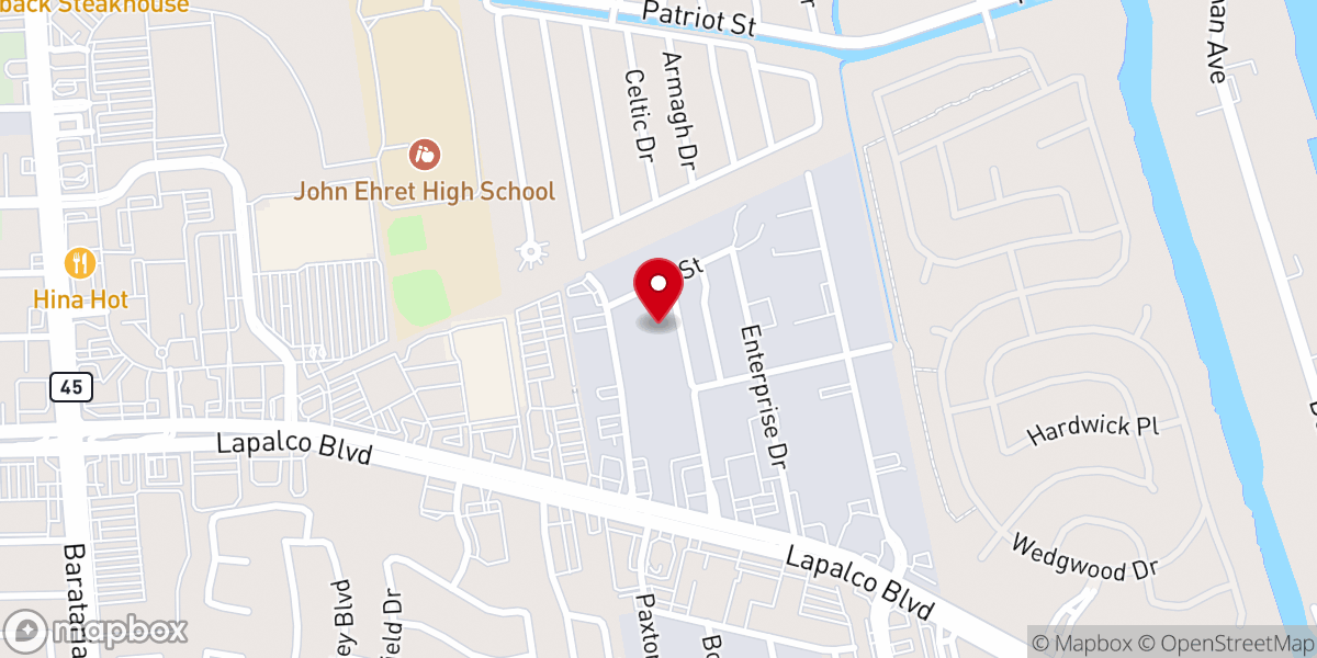 Map showing location of Temple of Praise Ministries