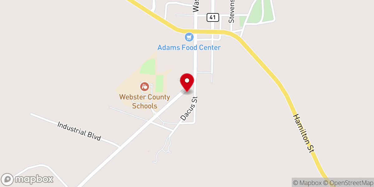 Map showing location of Ebenezer Primitive Baptist Church