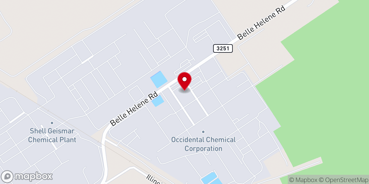 Map showing location of OxyChem - Geismar