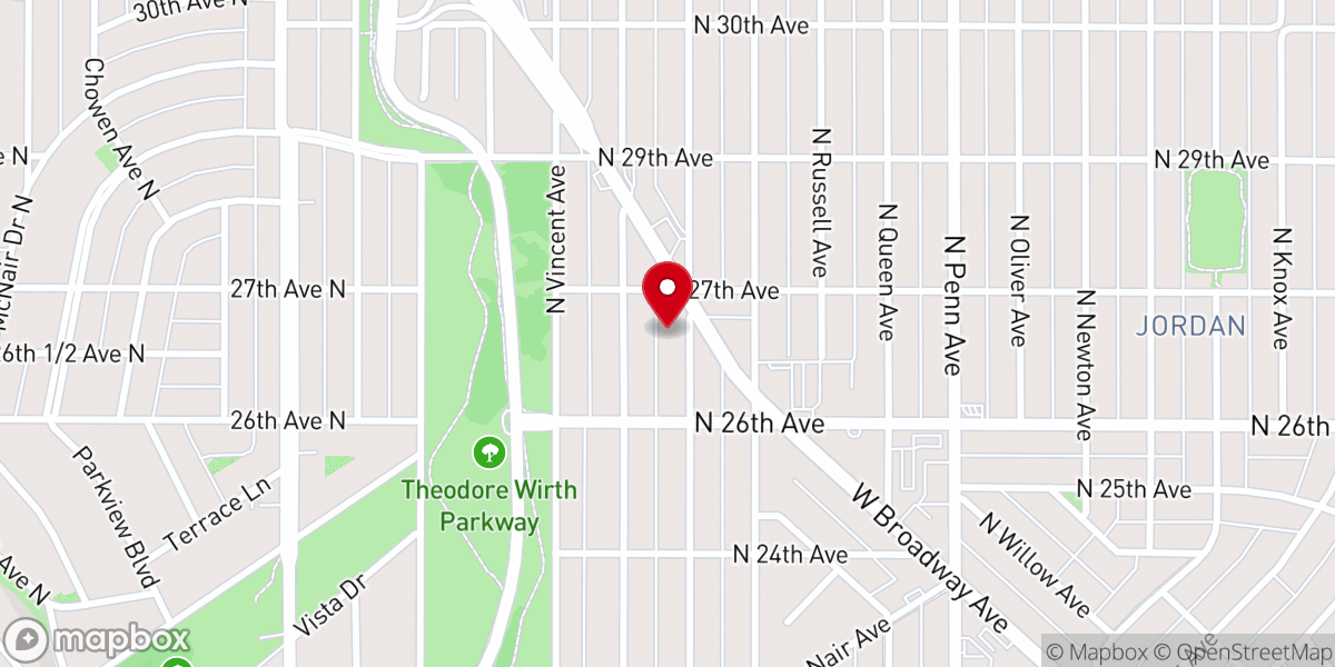 Map showing location of True Vine Missionary Baptist Church