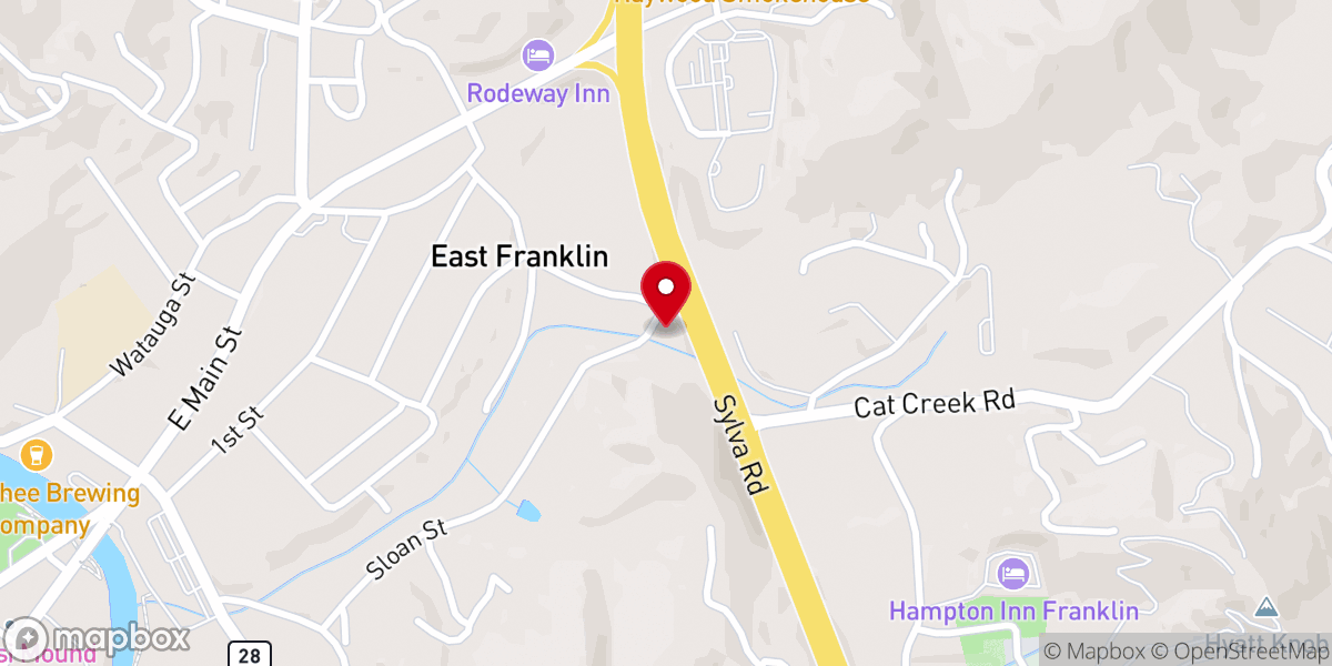 Map showing location of Community Baptist Church
