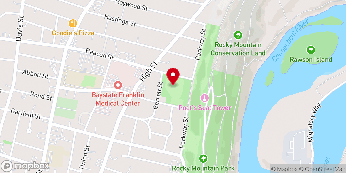 Map showing location of Beacon Field