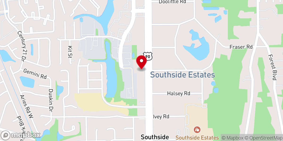Map showing location of Peace Presbyterian Church