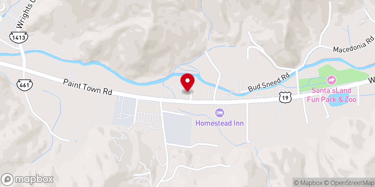 Map showing location of Cherokee United Methodist Church