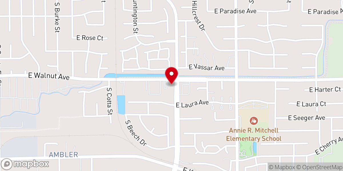Map showing location of Abounding Grace Church