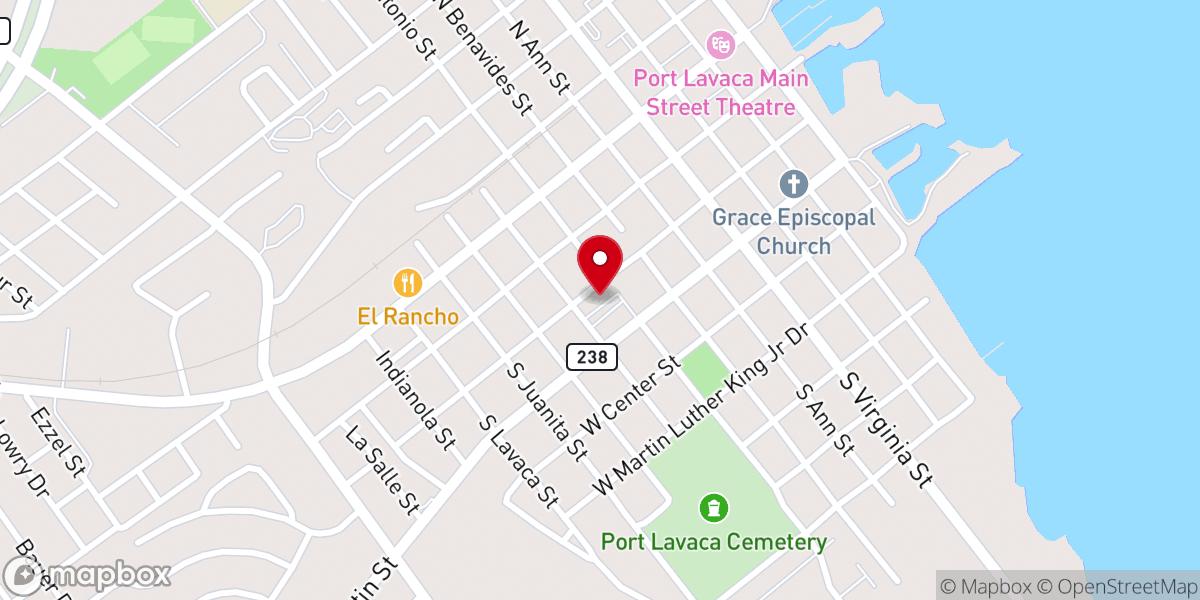 Map showing location of Our Lady Of The Gulf Catholic School