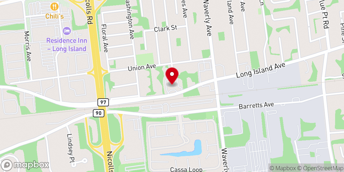 Map showing location of Long Island Baptist Church