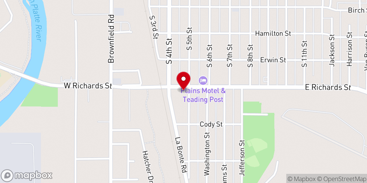 Map showing location of CrossRoads Baptist Church