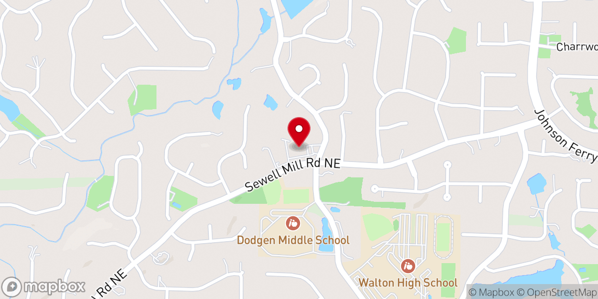 Map showing location of Atlanta Chinese Christian Church NW