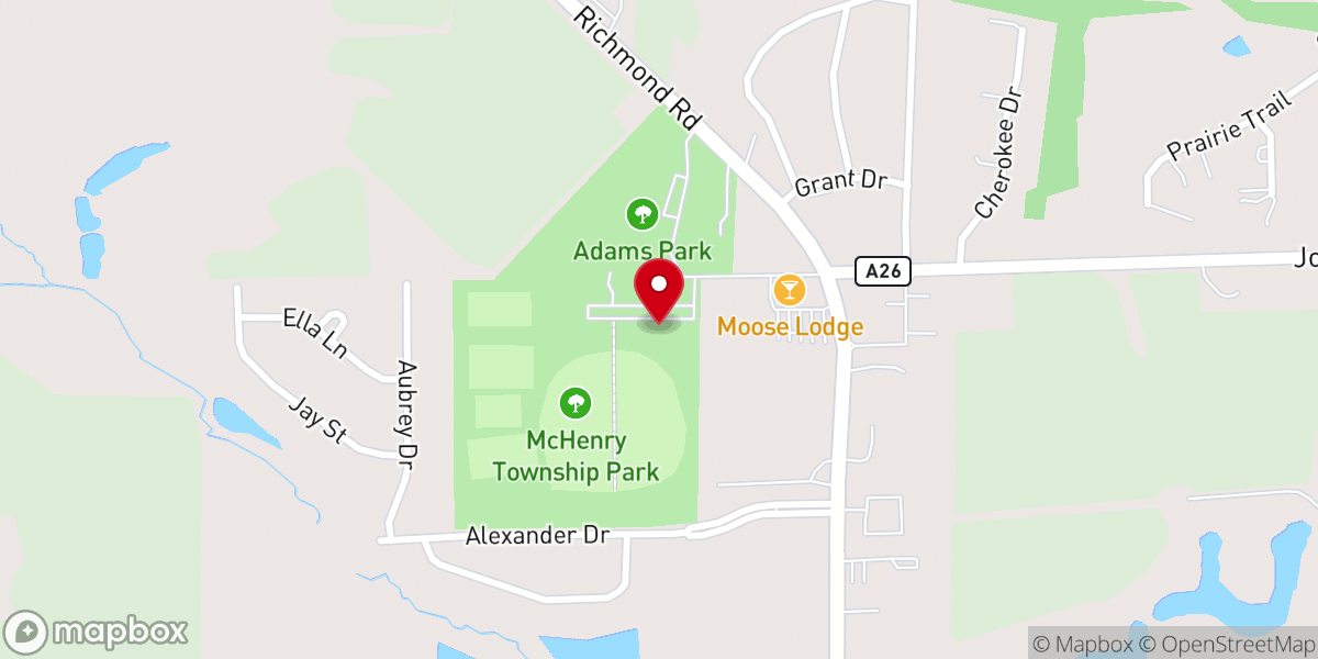 Map showing location of FISH of McHenry Food Pantry