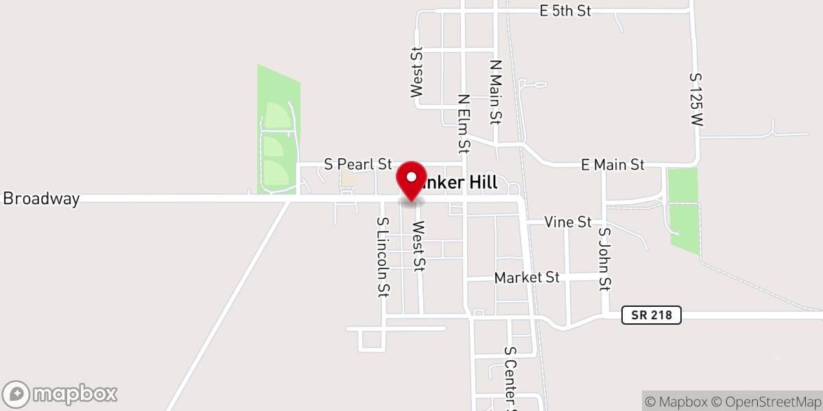 Map showing location of First Baptist Church