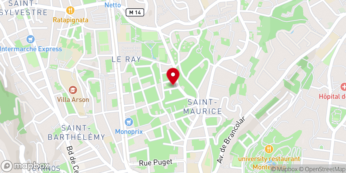 Map showing location of Temple Antoiniste