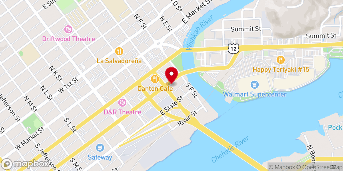 Map showing location of Union Gospel Mission