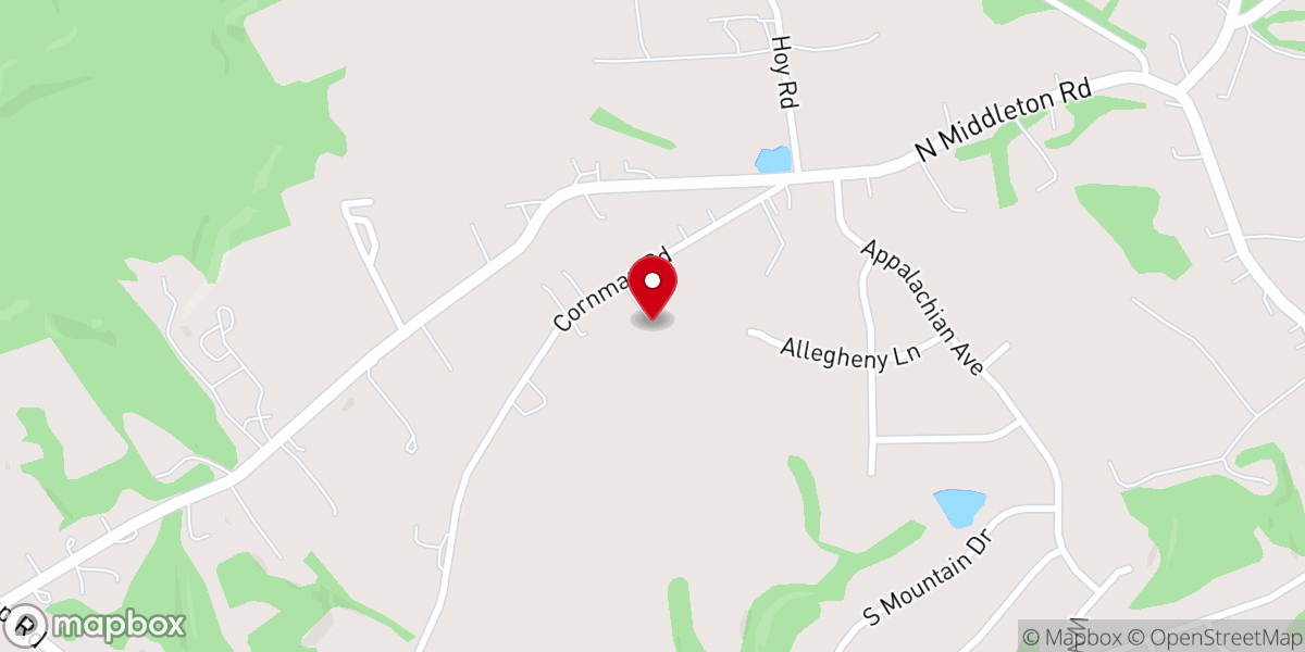 Map showing location of Northside Baptist Church