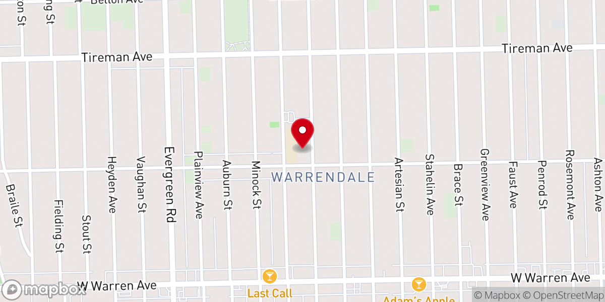 Map showing location of Saints Peter and Paul Roman Catholic Church, Westside