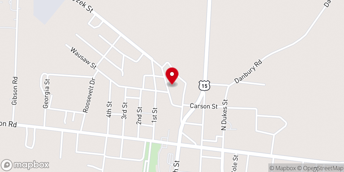 Map showing location of Shilo Missionary Baptist Church