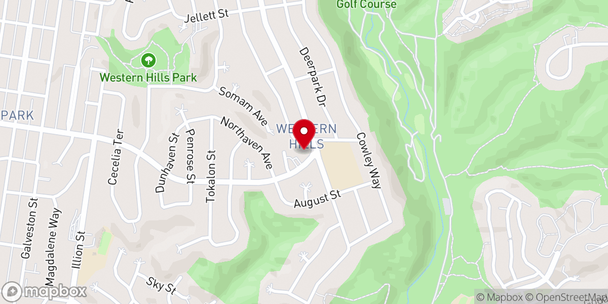 Map showing location of St David's Episcopal Church