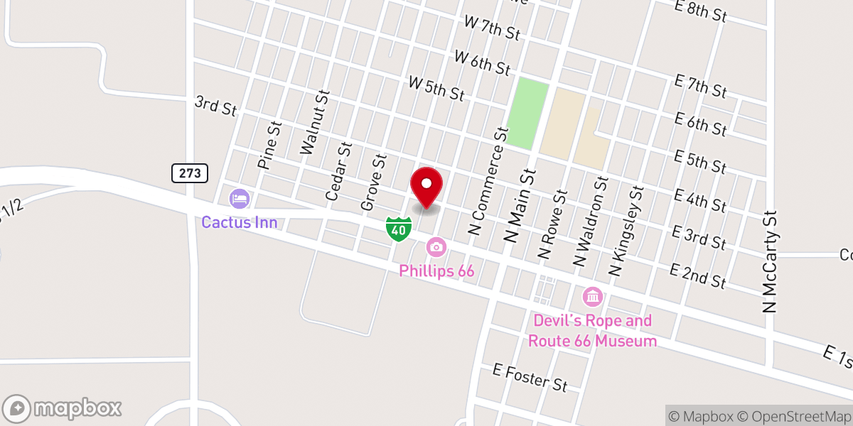 Map showing location of Mclean Methodist Church