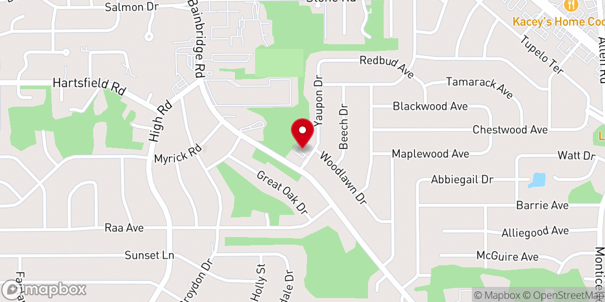 Map showing location of Gray Memorial United Methodist Church