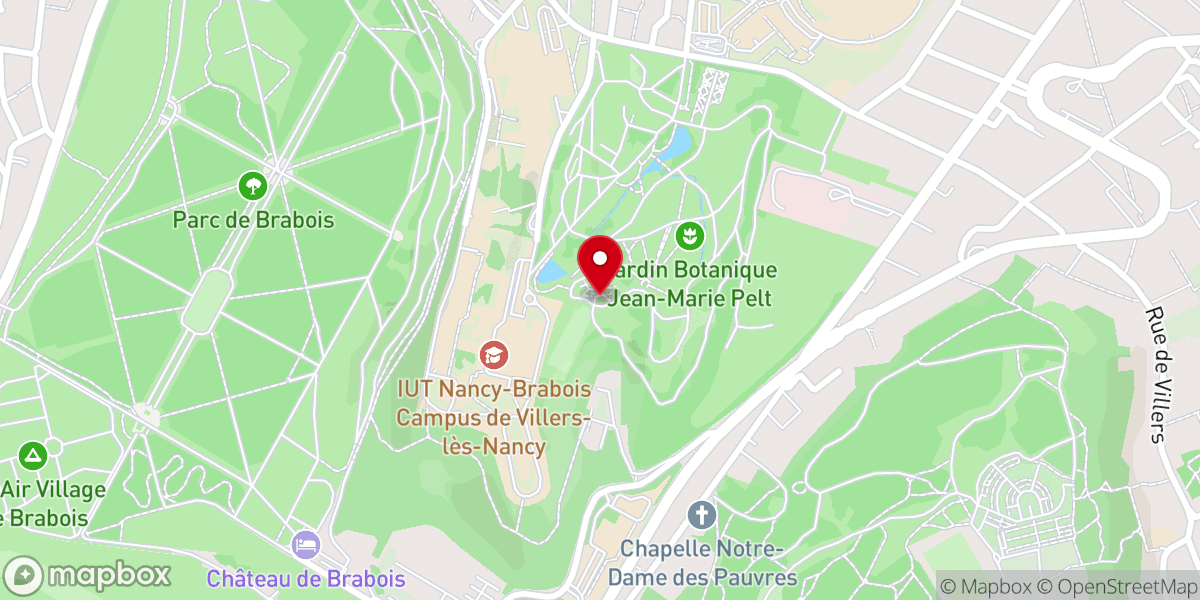 Map showing location of Chapelle du Jardin Botanique