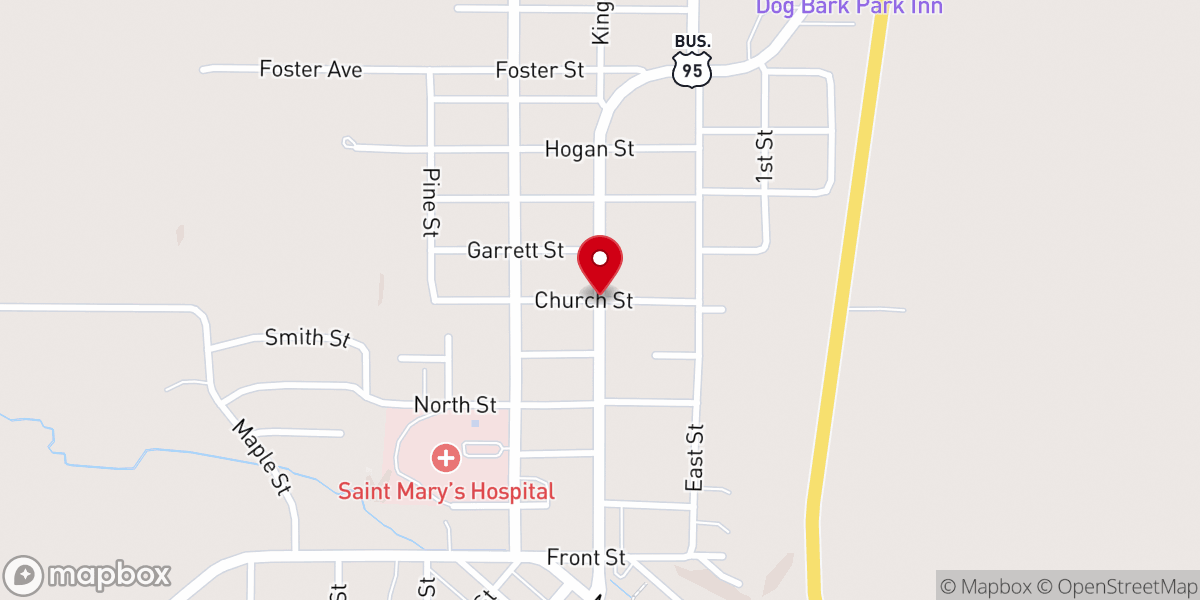 Map showing location of School House Apartments