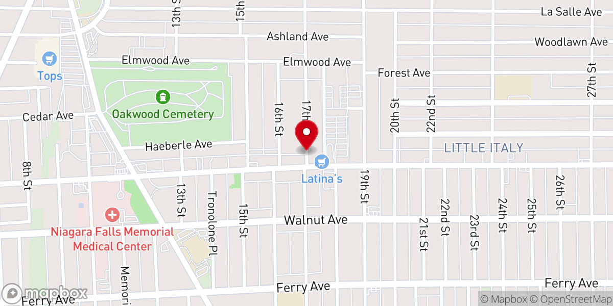 Map showing location of Darul Uloom Niagara Falls Ny Inc