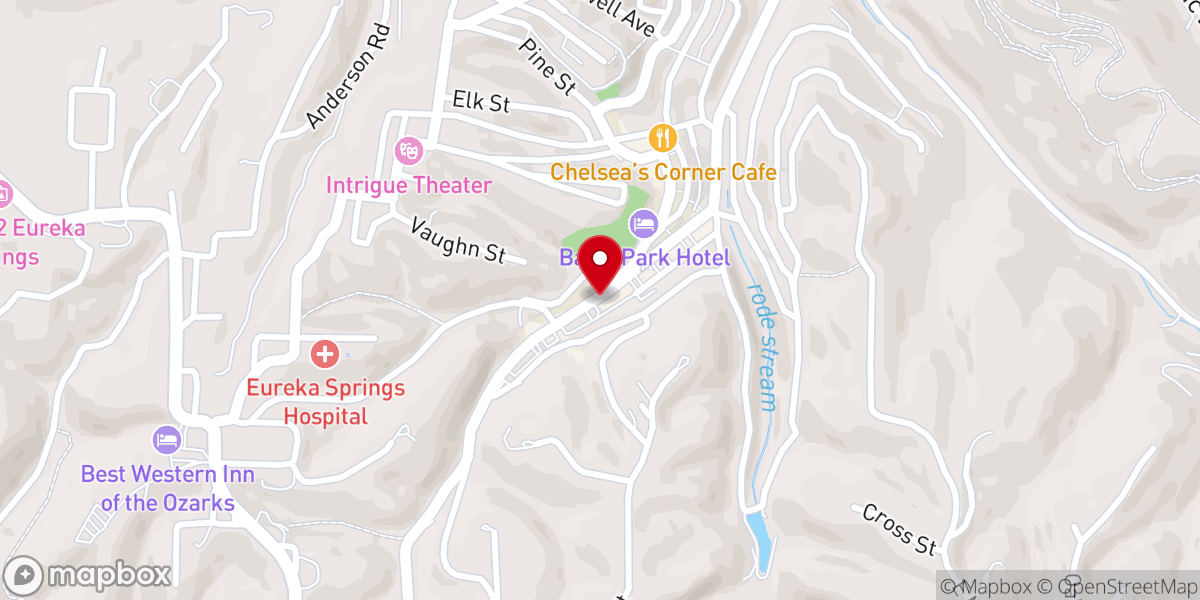 Map showing location of CAPC Eureka Springs, Arkansas