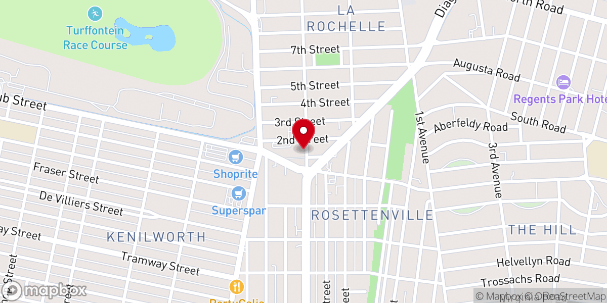 Map showing location of Apostolic Faith & Acts Church
