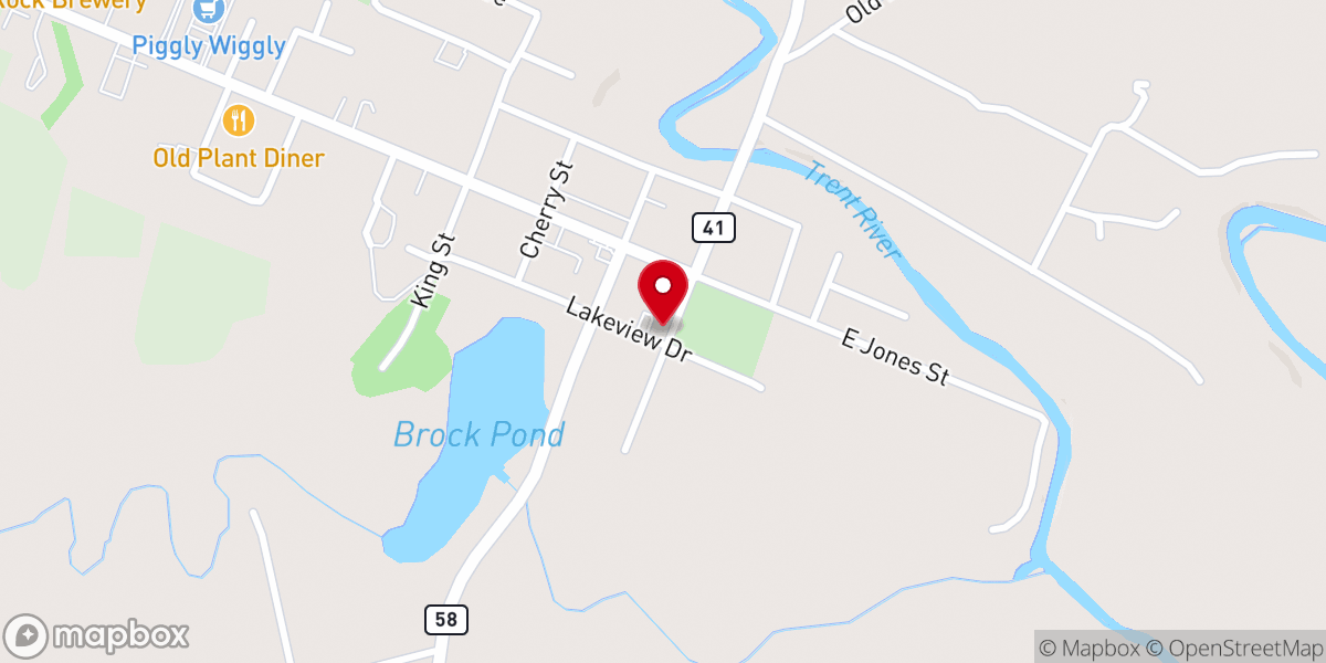 Map showing location of Grace Episcopal Church